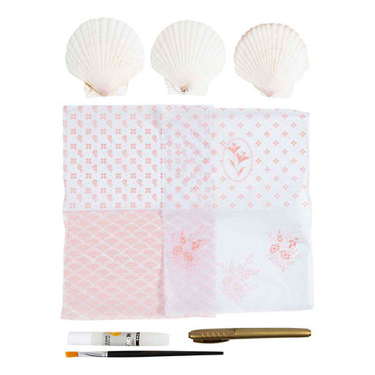 Creativ company mini hobbyset decoupage mosselschelpen lichtroze
