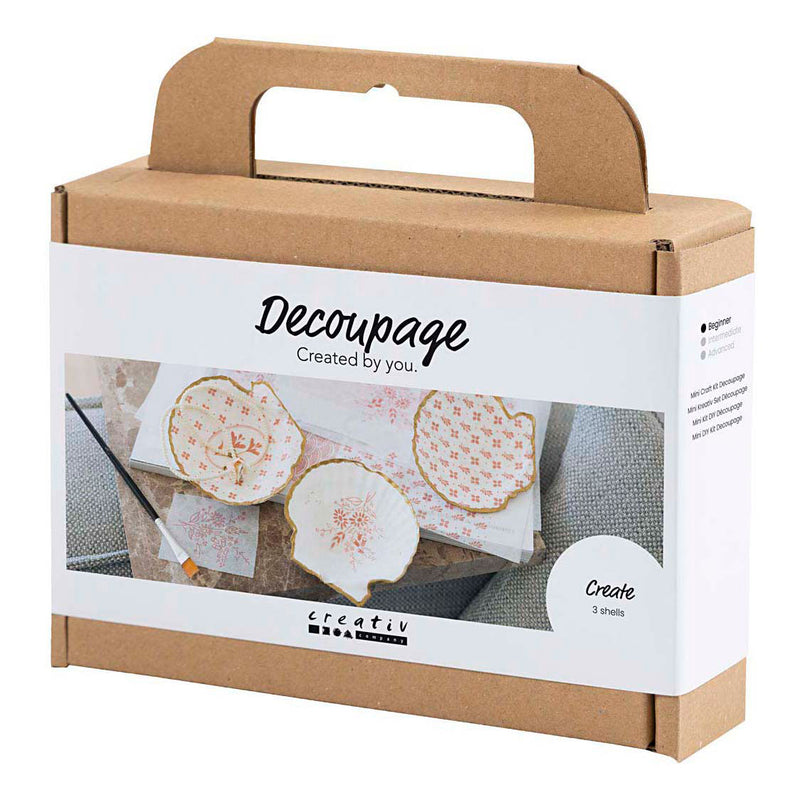Laden Sie das Bild in Galerie -Viewer, Creativ company mini hobbyset decoupage mosselschelpen lichtroze
