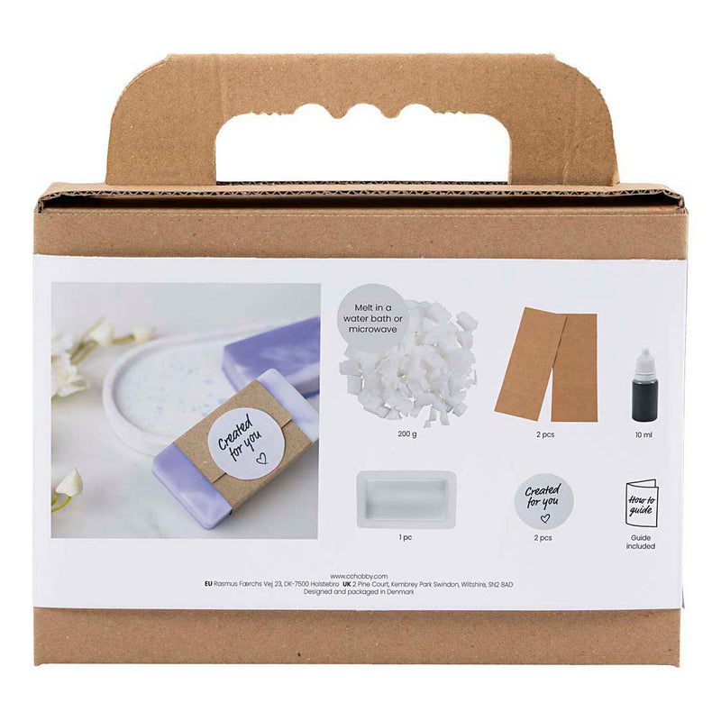 Afbeelding laden in galerijviewer, Creativ company mini hobbyset zeep maken vierkant lichtpaars
