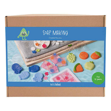 Creativ company https: www.cchobby.nl groepsset-zeep-maken-blauw-groen-oranje-roze-1-doos