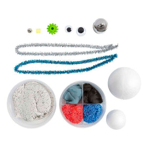 Creativ company mini hobbyset robot boetseren blauw grijs en rood