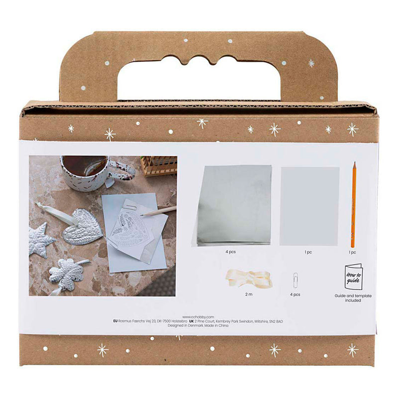 Chargez l'image dans la visionneuse de la galerie, Creativ company mini hobbyset decoratie kerstdecoratie silver metal
