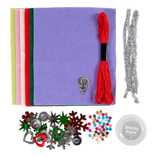 Creativ company mini hobbyset decoratie vilten kerstdecoraties