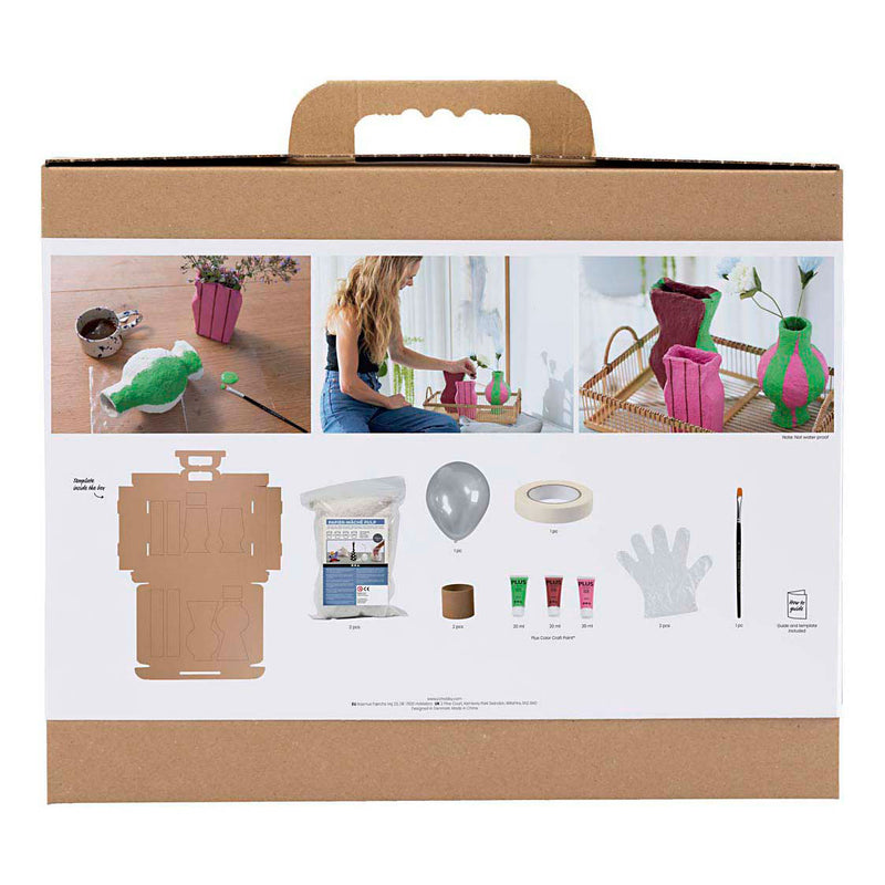 Load image into Gallery viewer, Creativ company https: www.cchobby.nl maxi-hobbyset-boetseren-vazen-van-papier-mache-diverse-kleuren-1-doos
