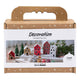 Creativ company mini hobbyset decoratie huizen kerst kleuren