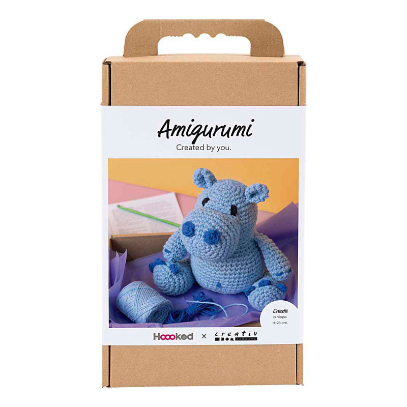 Load image into Gallery viewer, Creativ company hobbyset amigurumi nijlpaard
