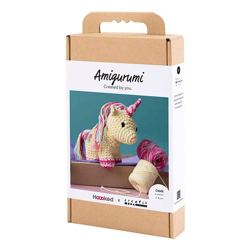 Load image into Gallery viewer, Creativ company https: www.cchobby.nl hobbyset-amigurumi-eenhoorn-regenboogkleuren-1-doos
