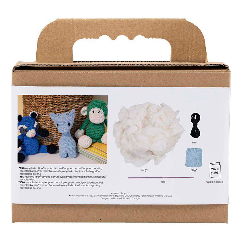 Load image into Gallery viewer, Creativ company https: www.cchobby.nl hobbyset-amigurumi-giraf-lichtblauw-1-doos
