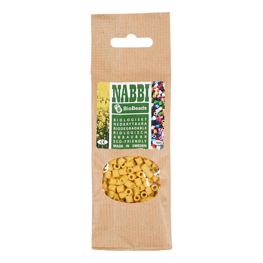 Creativ company nabbi biobeads 5x5mm geel - 1000st.