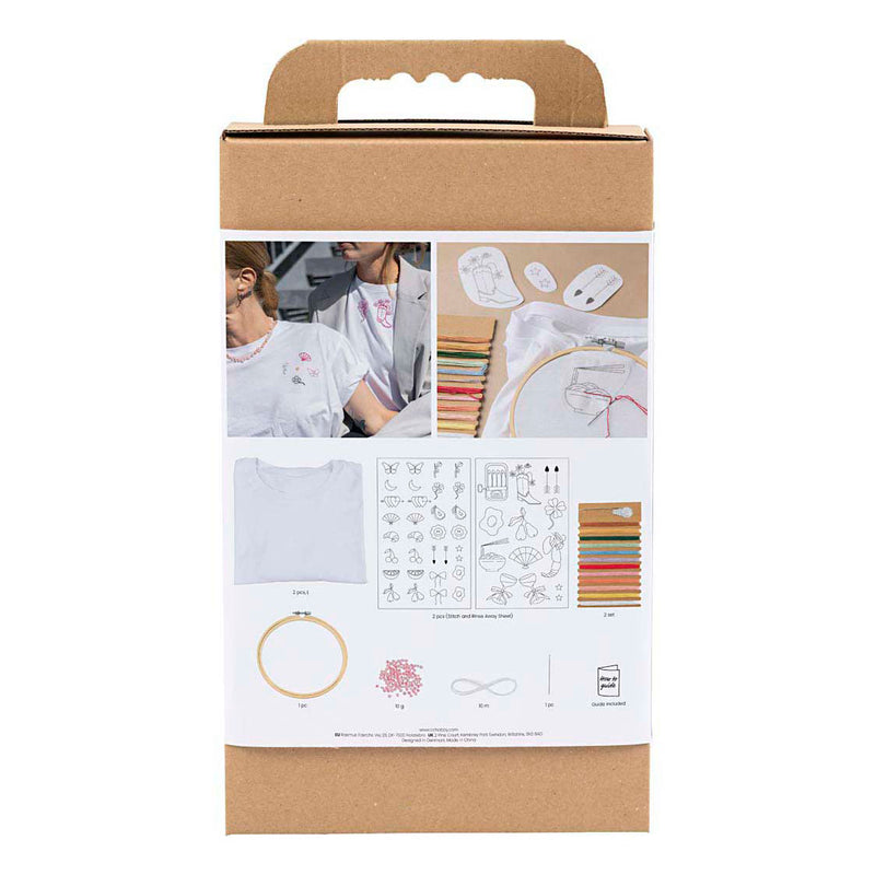 Load image into Gallery viewer, Creativ company https: www.cchobby.nl hobbyset-borduurwerk-t-shirt-wit-1-doos
