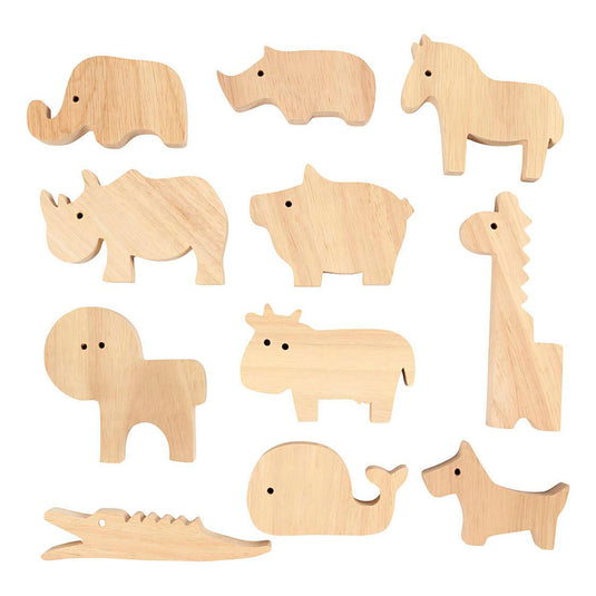 Creativ company http: www.cchobby.nl houten-dieren-boerderij-en-safari-h-3-14-5-cm-dikte-2-cm-44-stuk-1-doos