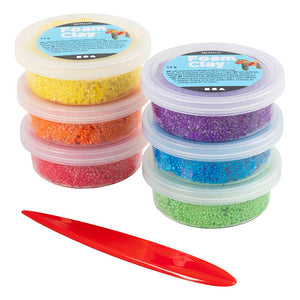 Creativ company foam clay metallic kleuren - 6x14gr.