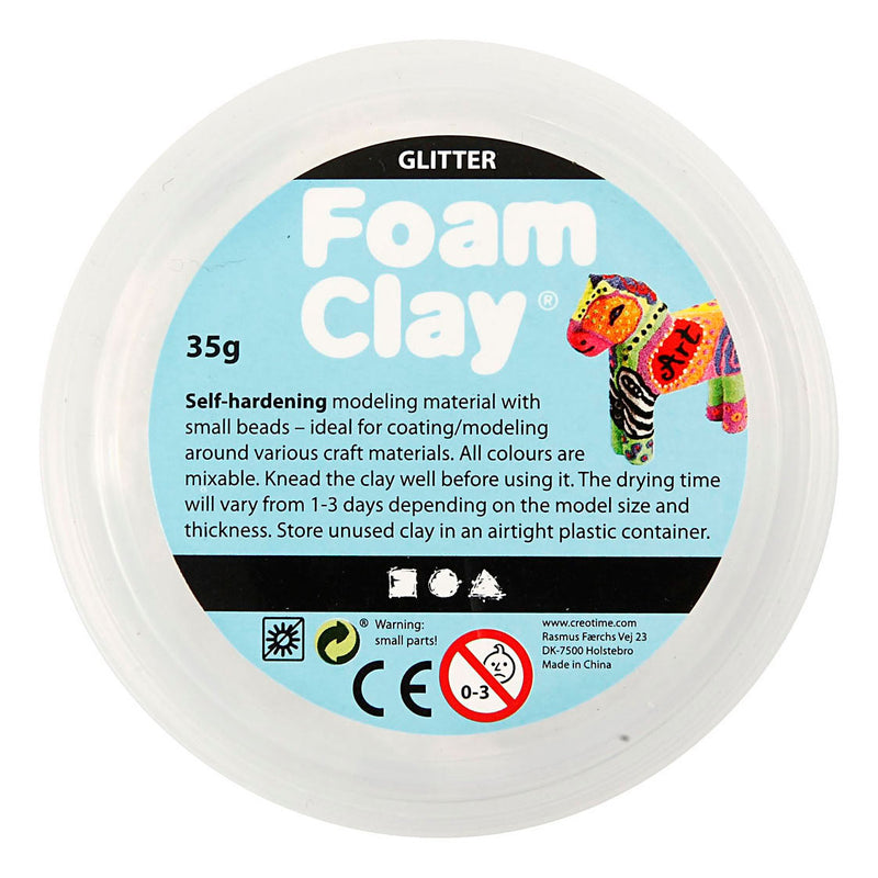 ギャラリービューアに画像をロードする, Creativ company foam clay glitter wit - 35gr.
