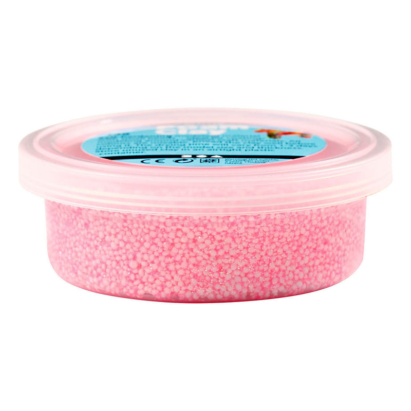 Afbeelding laden in galerijviewer, Creativ company foam clay glitter lichtrood - 35gr.
