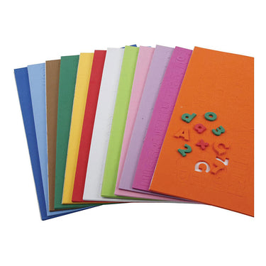 Creativ company https: www.cchobby.nl eva-foam-cijfers-letters-h-20-mm-dikte-3-mm-diverse-kleuren-24-div-vellen-1-doos