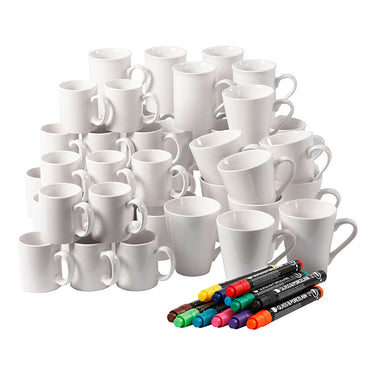 Creativ company http: www.cchobby.nl groepsset-mokken-beschilderen-h-7-10-cm-wit-1-set