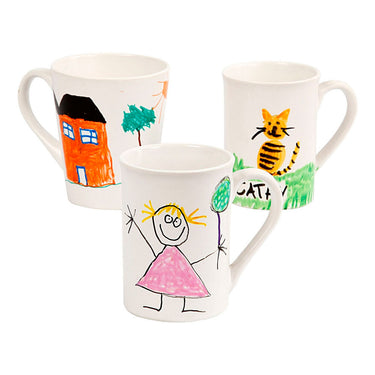 Creativ company http: www.cchobby.nl groepsset-mokken-beschilderen-h-7-10-cm-wit-1-set