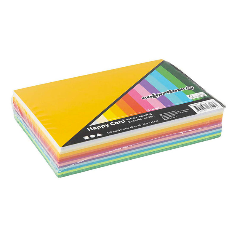 Afbeelding laden in galerijviewer, Creotime lente karton - diverse kleuren - a6 - 10,5x14,8cm - 180 grams - - 120 div vellen
