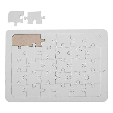Creativ company kartonnen puzzel wit - 15x21cm