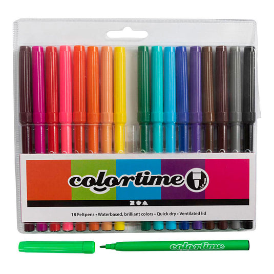 Creativ company colortime stiften lijndikte 2mm - 18st.