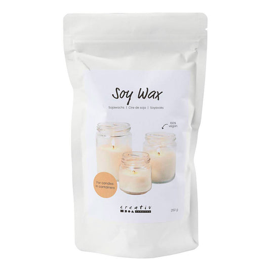 Creativ company sojawas voor kaarsen in potten - creme 250gr.
