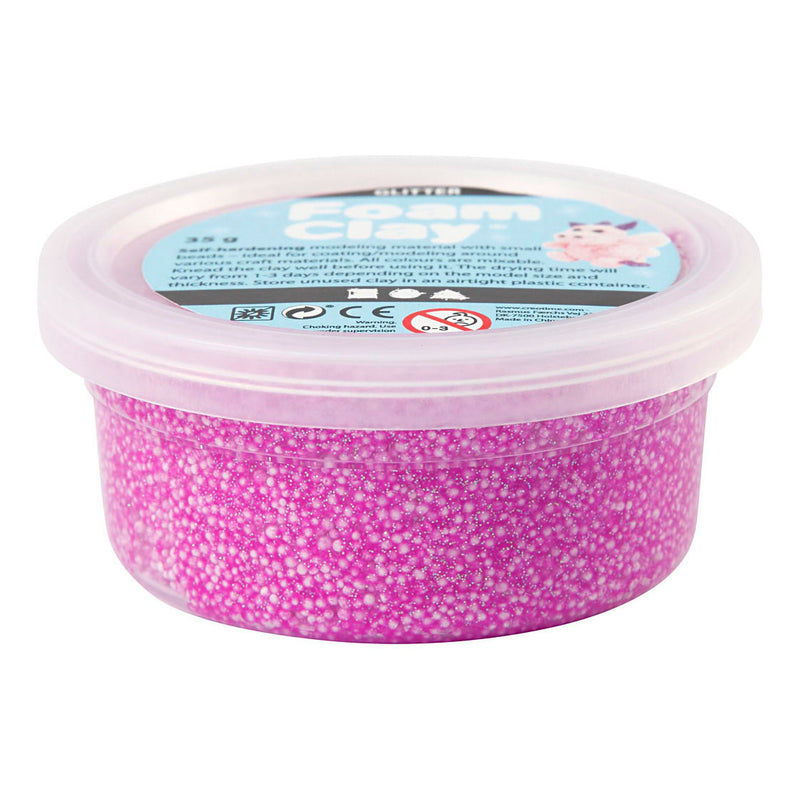 Chargez l'image dans la visionneuse de la galerie, Creativ company foam clay glitter 35gr - paars
