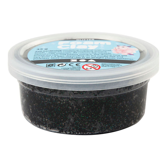 Creativ company https: www.cchobby.nl foam-clayr-zwart-glitter-35-gr-1-doosje
