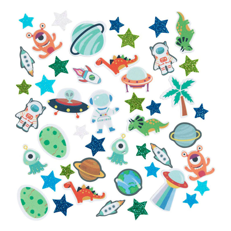 Chargez l'image dans la visionneuse de la galerie, Creativ company foam stickers ufo en dinosaurus - 150st.
