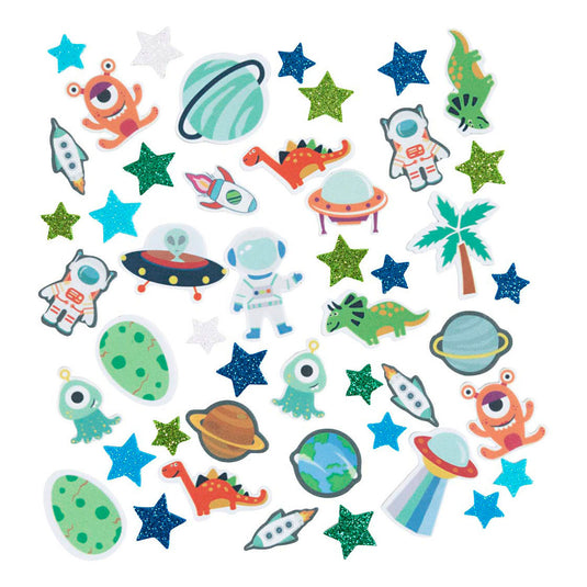 Creativ company foam stickers ufo en dinosaurus - 150st.