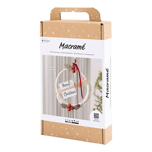 Creativ company hobbyset macrame kerstkrans