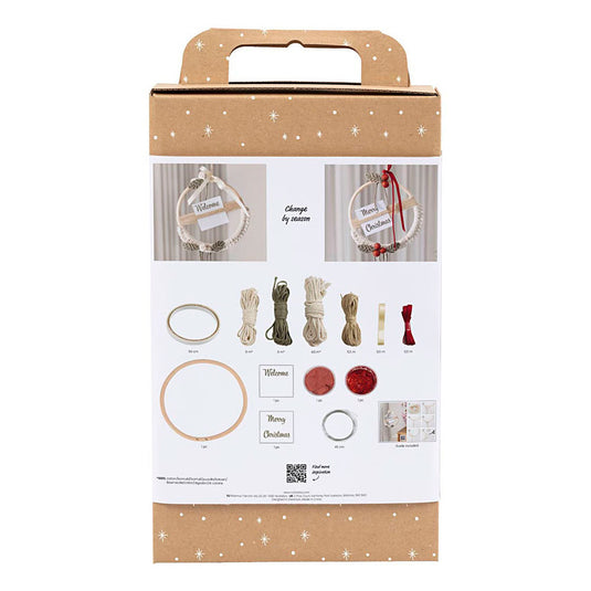 Creativ company hobbyset macrame kerstkrans