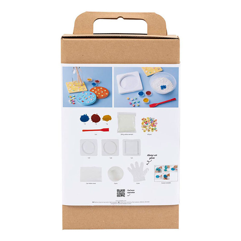 Afbeelding laden in galerijviewer, Creativ company hobbyset gieten tegels - blauw, rood en geel
