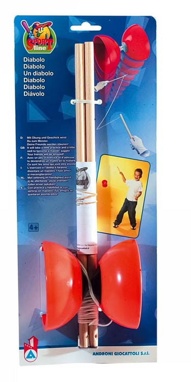 Twisk diabolo - rubber kegel - houten stokken - willekeurig geleverd - 1st.