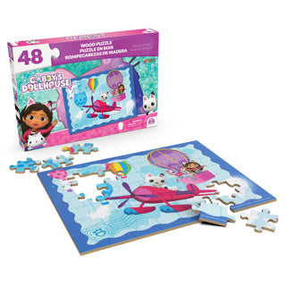 Load image into Gallery viewer, Spinmaster gabby's dollhouse houten puzzel 48 stukjes | 2 stuks
