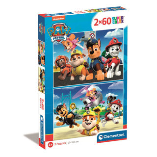 Afbeelding laden in galerijviewer, Clementoni paw patrol puzzel 2 x 60 stukjes | 2 stuks
