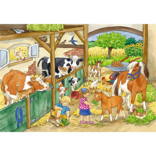 Chargez l'image dans la visionneuse de la galerie, Ravensburger puzzel vrolijk boerderijleven 2x24 stukjes
