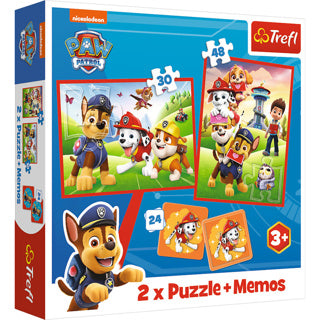 Load image into Gallery viewer, Puzzel paw patrol 30 en 48 stukjes en memory | 2 stuks
