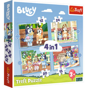 Trefl puzzel 4 in 1 bluey 12+15+20+24 stukjes | 2 stuks