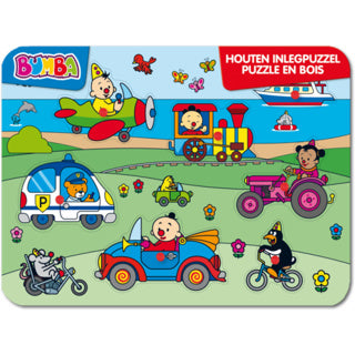 Afbeelding laden in galerijviewer, Bumba puzzel - houten inlegpuzzel - voertuigen
