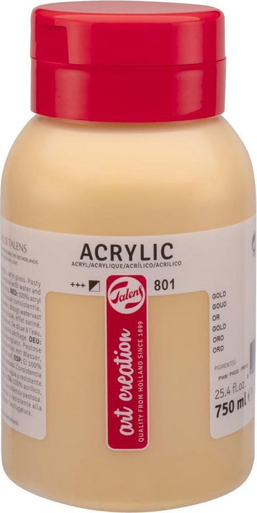Talens art creation acrylverf pot 750 ml goud 801