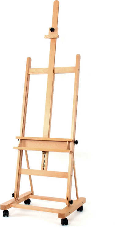 Kangaro schildersezel - profi studio type ezel h - tot 120cm doek - met wieltjes + accessoire tray