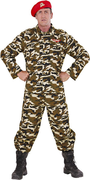 Finidi leger oorlog kostuum | rambo soldaat | volwassen man | small | carnaval kostuum | verkleedkleding
