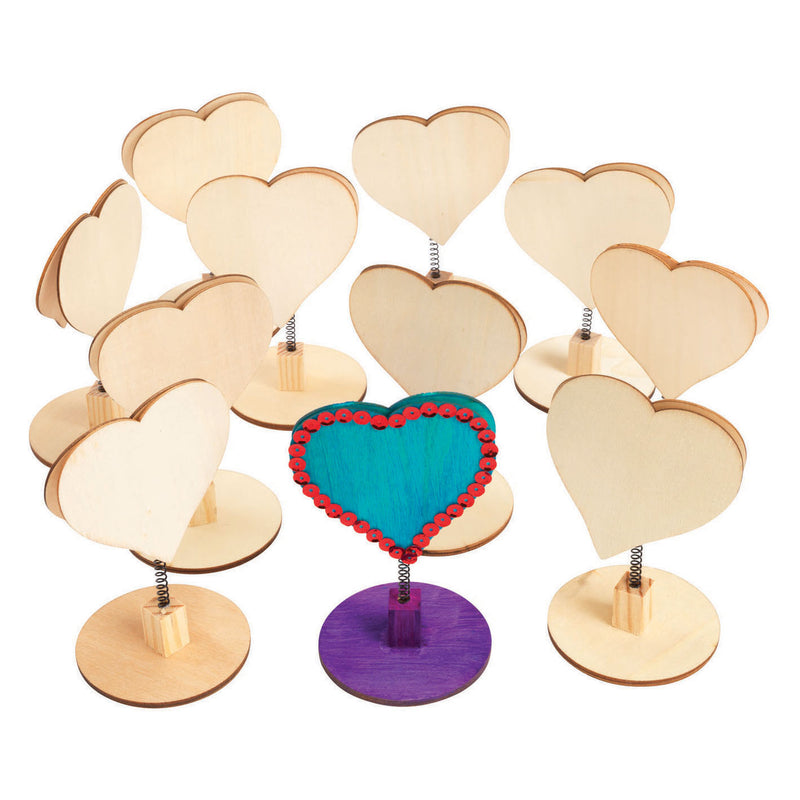 Load image into Gallery viewer, Colorations Versier je Houten Memoclip Hart, 12st.
