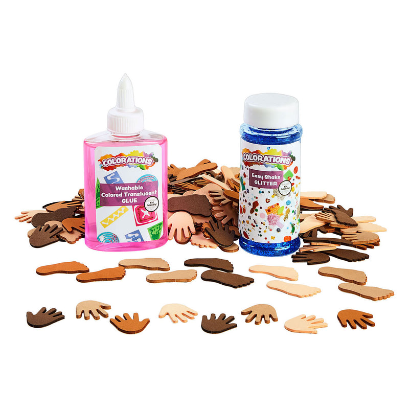 Load image into Gallery viewer, Colorations - colours like me handen en voeten foamstickers, 200st.
