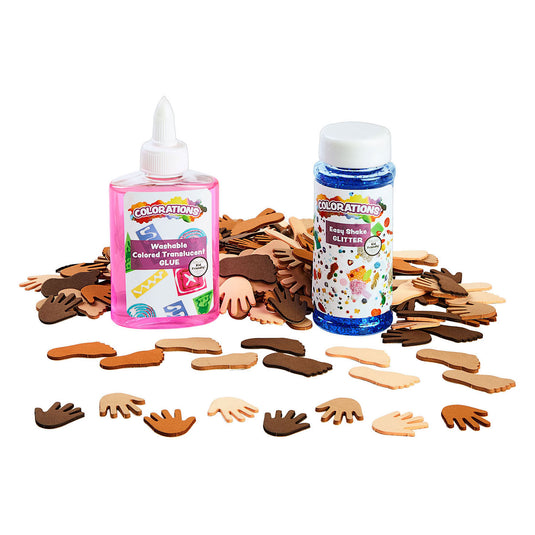 Colorations - colours like me handen en voeten foamstickers, 200st.