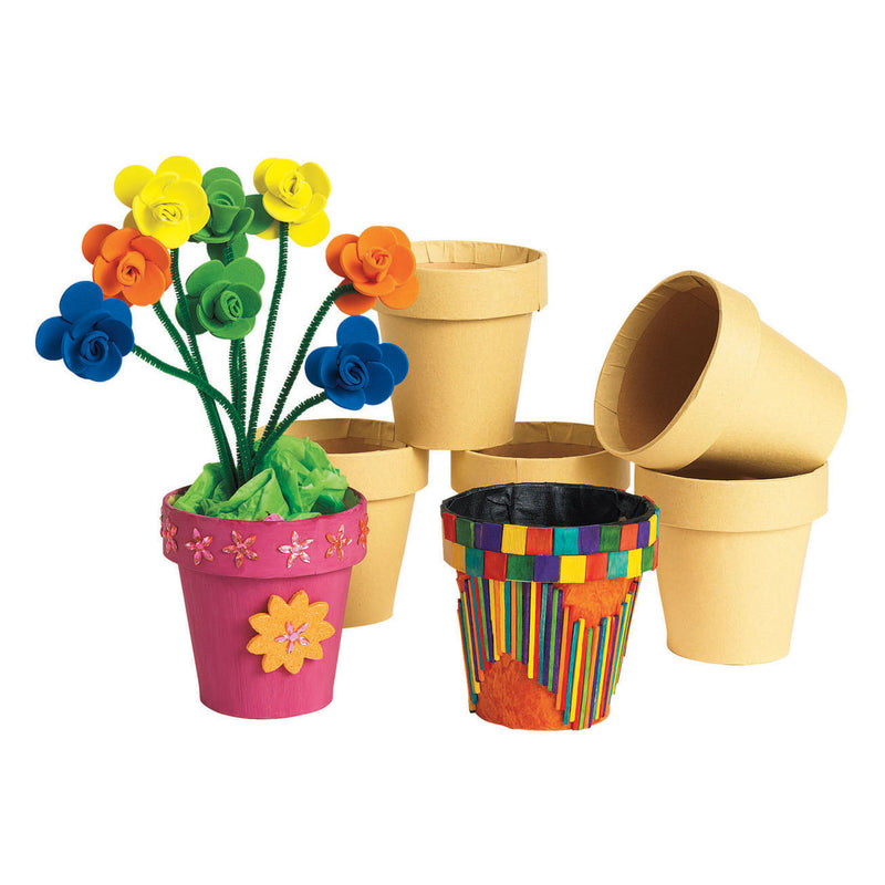 Load image into Gallery viewer, Colorations - versier je eigen bloempotje papier-mache, set van 10
