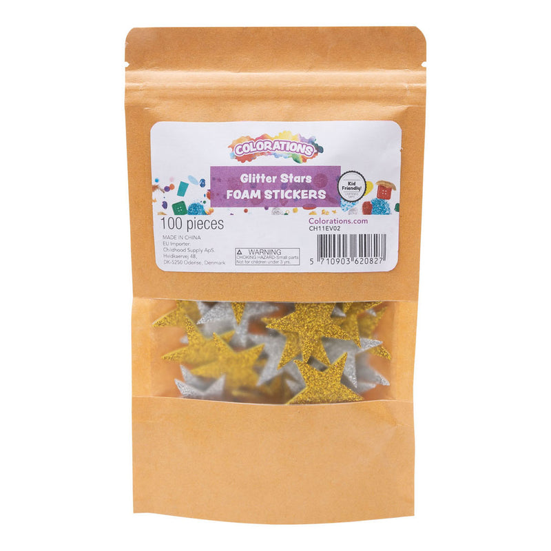 Load image into Gallery viewer, Colorations - Foamstickers Glitter Sterren, 100st.
