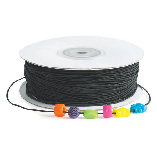 Colorations - elastisch koord zwart voor kralen, 91mtr.