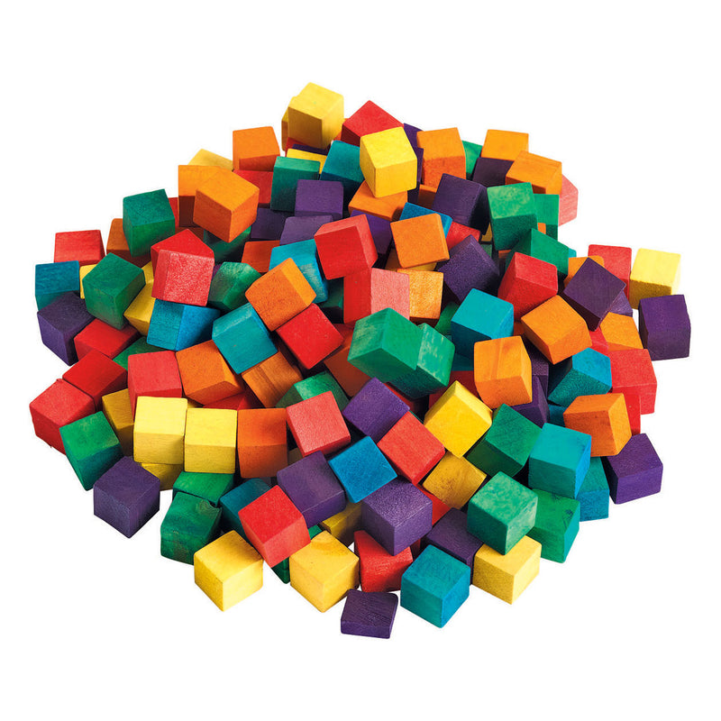 Afbeelding laden in galerijviewer, Colorations - gekleurde houten kubus blokjes, 196st.
