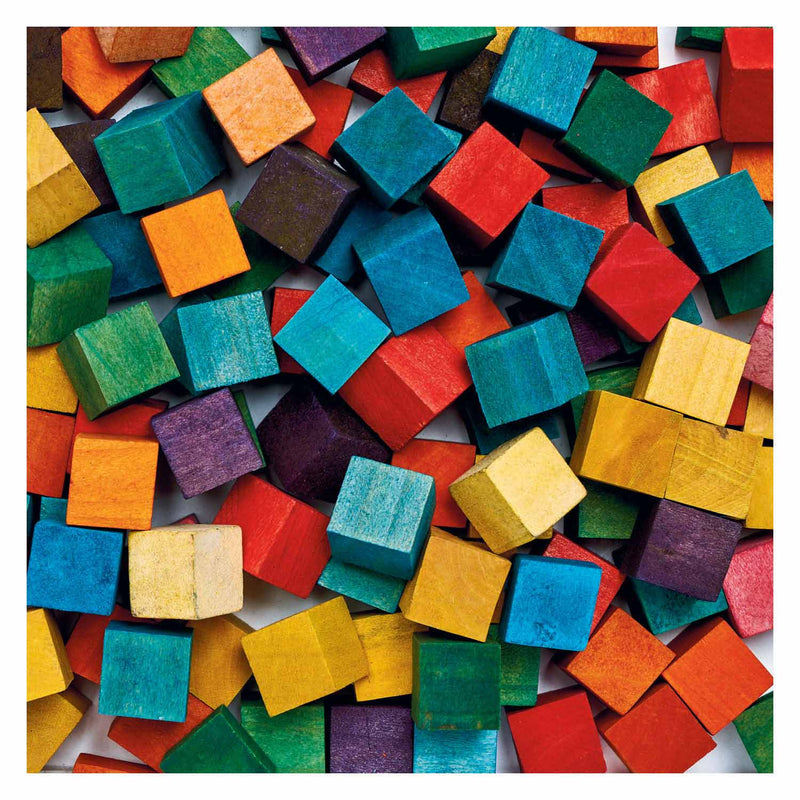Afbeelding laden in galerijviewer, Colorations - gekleurde houten kubus blokjes, 196st.
